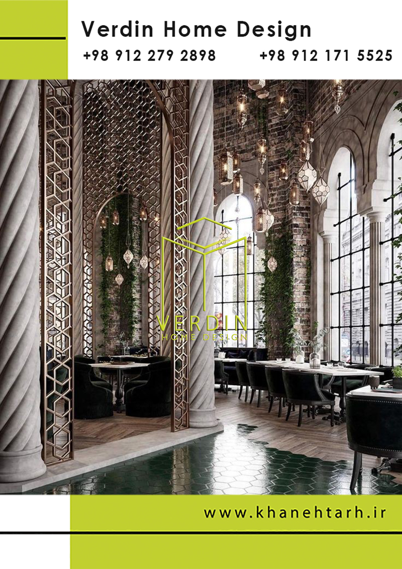 طراحی داخلی رستوران لوکس مراکشی
