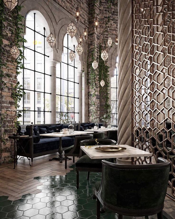 طراحی داخلی رستوران مراکشی