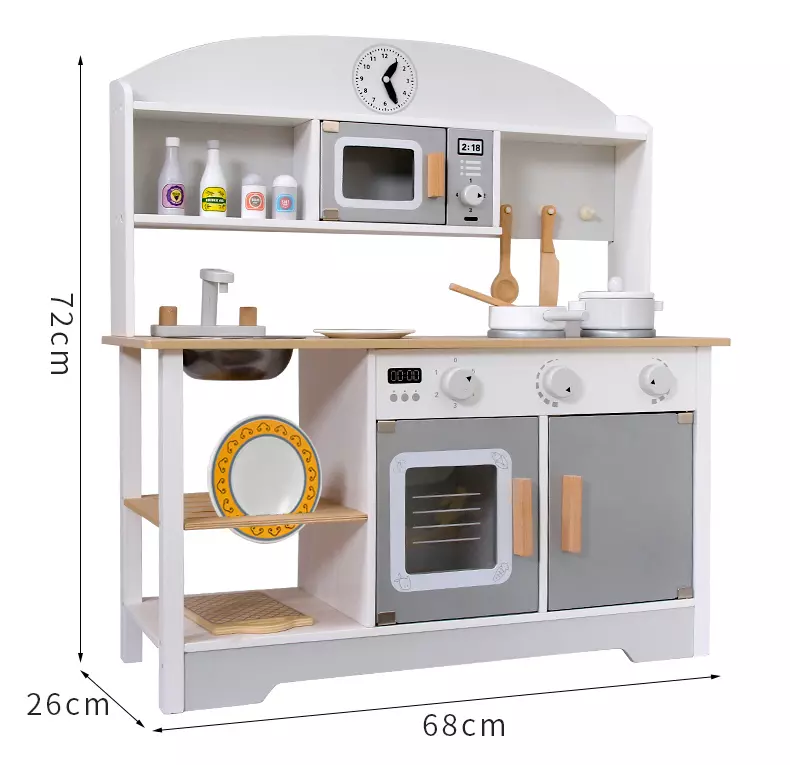 ست اسباب بازی چوبی آشپزخانه کودک مدل 1002 cabinet modern wooden