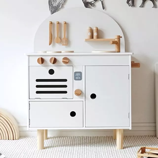 آشپزخانه اسباب بازی چوبی کودک مدل 5003 cabinet Rustic wooden