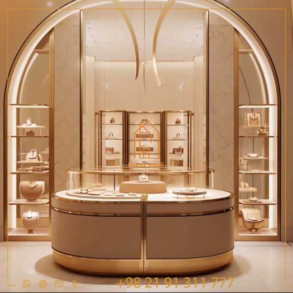 ویترین جواهرات لوکس و گران‌قیمت