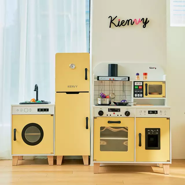 ست آشپزخانه اسباب بازی چوبی کودک مدل 8002 cabinet modern wooden