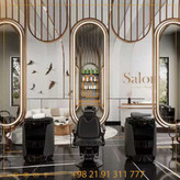 مبلمان سالن آرایش مشکی مدرن و فوقالعاده لوکس