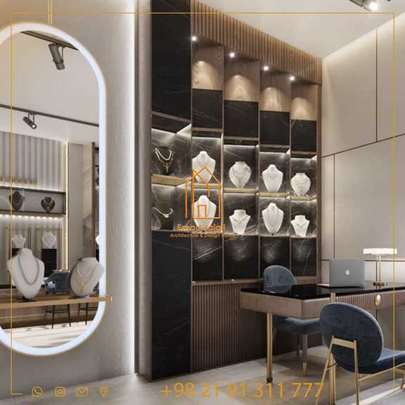 ویترین شیشهای با نورپردازی