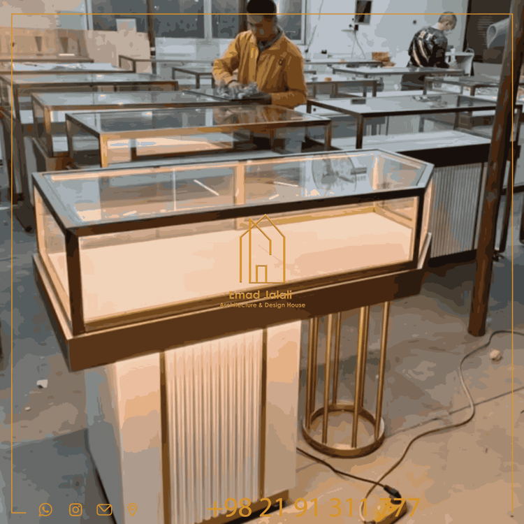 ویترین شیشه ای جواهرات