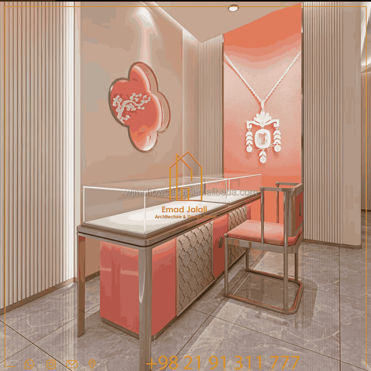 طراحی لاکچری فروشگاه جواهر