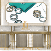 ویترین شیشهای لوکس و مدرن برای فروشگاههای طلا و جواهرات