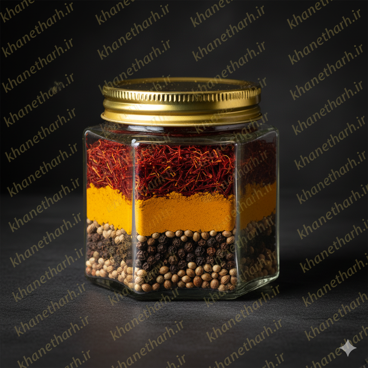 جار شش گوش | درب کانتینری | 60 عددی | سایز 2