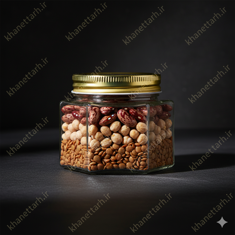 جار شش گوش | درب کانتینری | 75 عددی | سایز 3