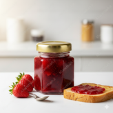 جار زعفران شش گوش شیشه ای | درب فلزی | 294 عددی